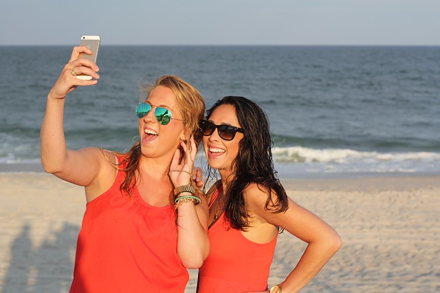 selfie na pláži